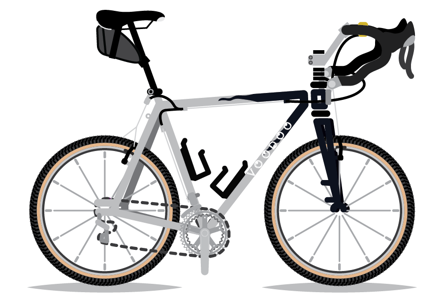An illustration of Patrick O'Grady's Voodoo. By Bicycle Crumbs.