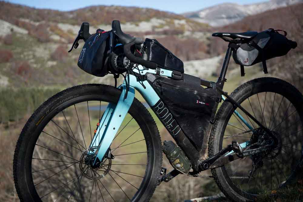 A classic bikepacking bag setup