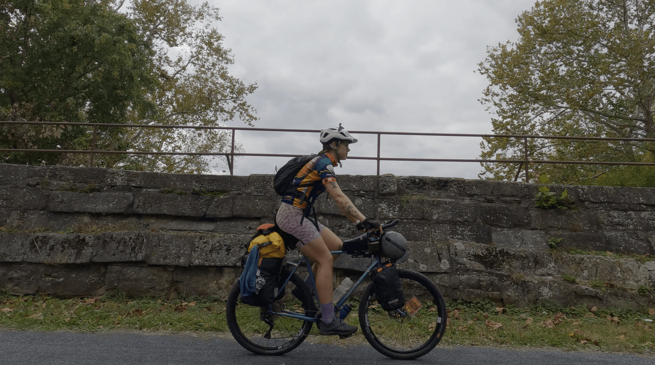 cyclist in the rain