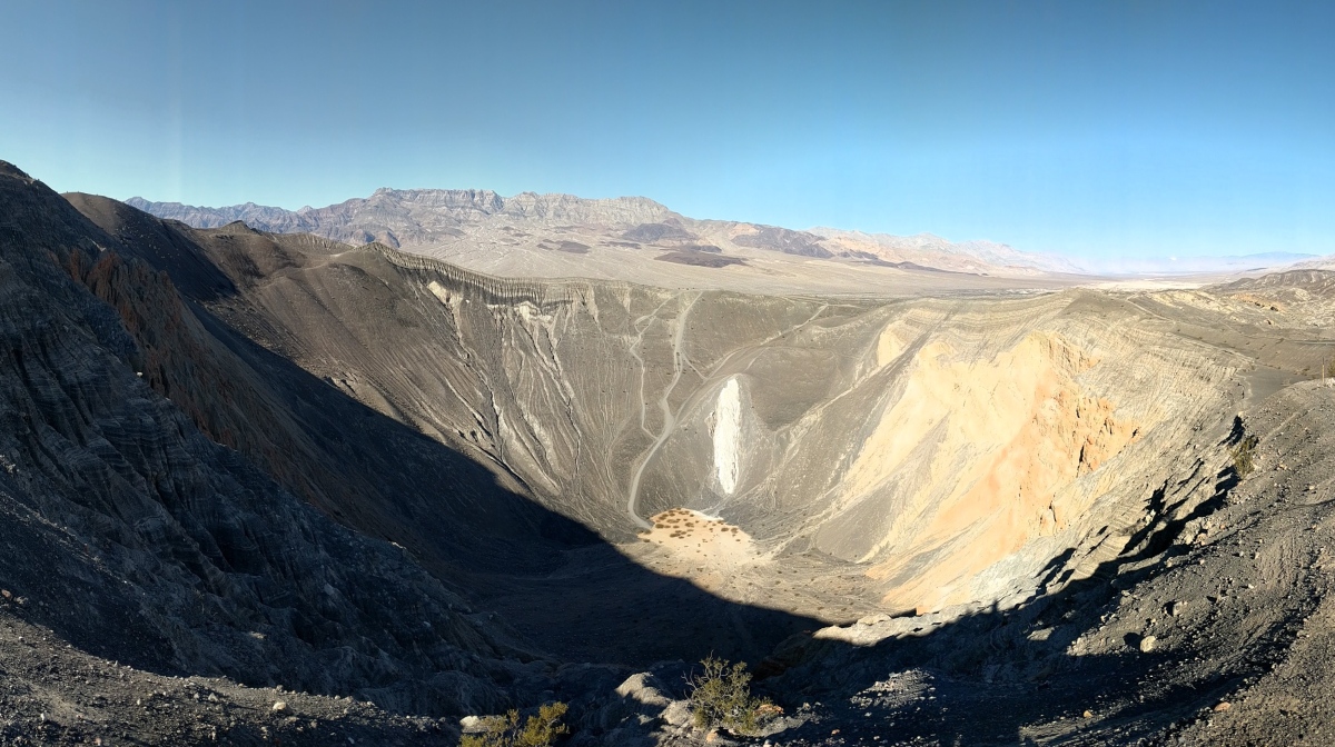 Looking into Ubehebe Crater