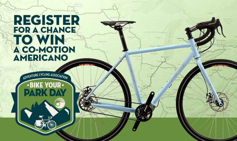 Register for Bike Your Park Day for a chance to win a Co-Motion Americano bicycle!