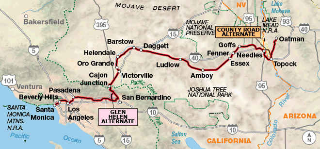 route 66 map california Bicycle Route 66 Adventure Cycling Association route 66 map california