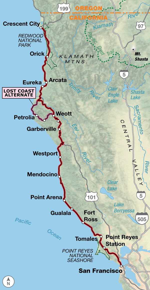 Pacific Coast Adventure Cycling Route Network Adventure