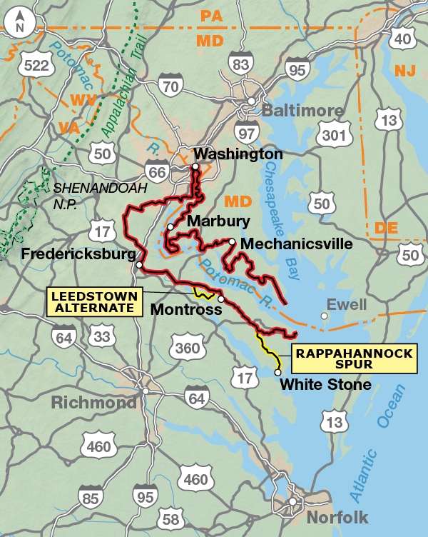 Tidewater Potomac Adventure Cycling Route Network Adventure