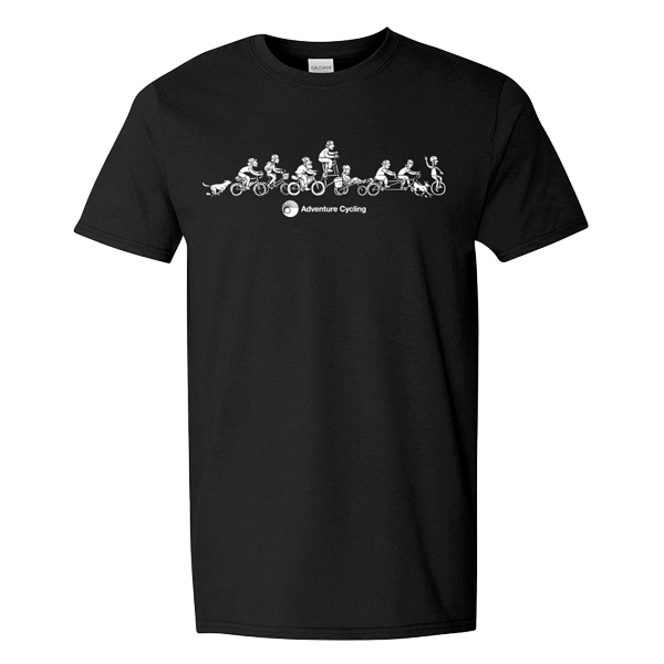 Adventure Cycling Association Never Stop Cycling T-Shirt T-shirts | Adventure Cycling