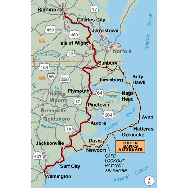 Adventure Cycling Association Atlantic Coast Section 4 Route Maps Individual Adventure Cycling Association