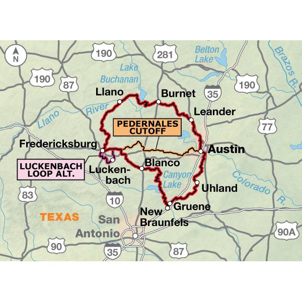 Adventure Cycling Association Texas Hill Country Loop - Route Maps ...