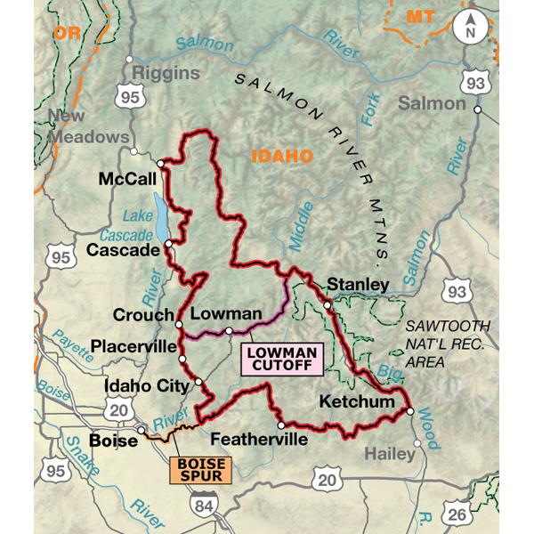 Adventure Cycling Association Idaho Hot Springs Mt Bike Route Set