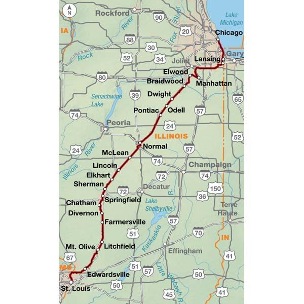 route 66 illinois map Adventure Cycling Association Bicycle Route 66 Section 1 Route route 66 illinois map