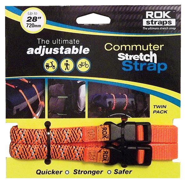 ROK Straps ROK-10306-3PR Black/Orange 12-42 Adjustable Stretch Strap 3 Pair 