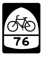 Image: Black & white version of U.S. Bike Route Sign