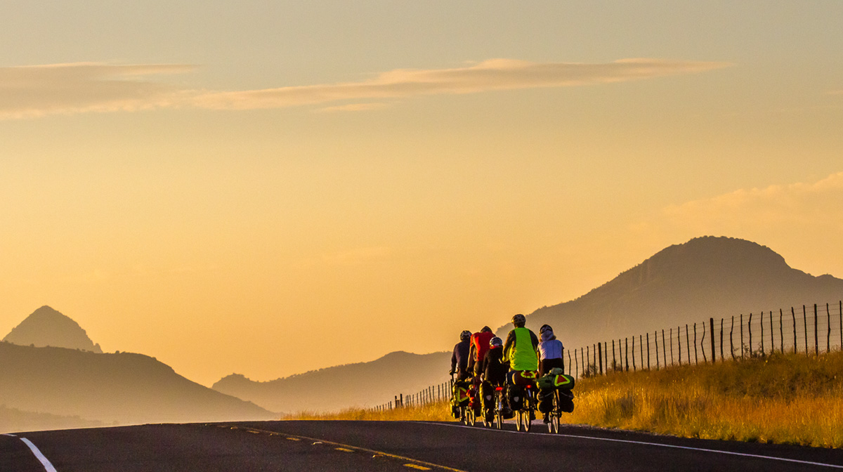 The Southern Tier Route offers riders incredible sunsets year-round.