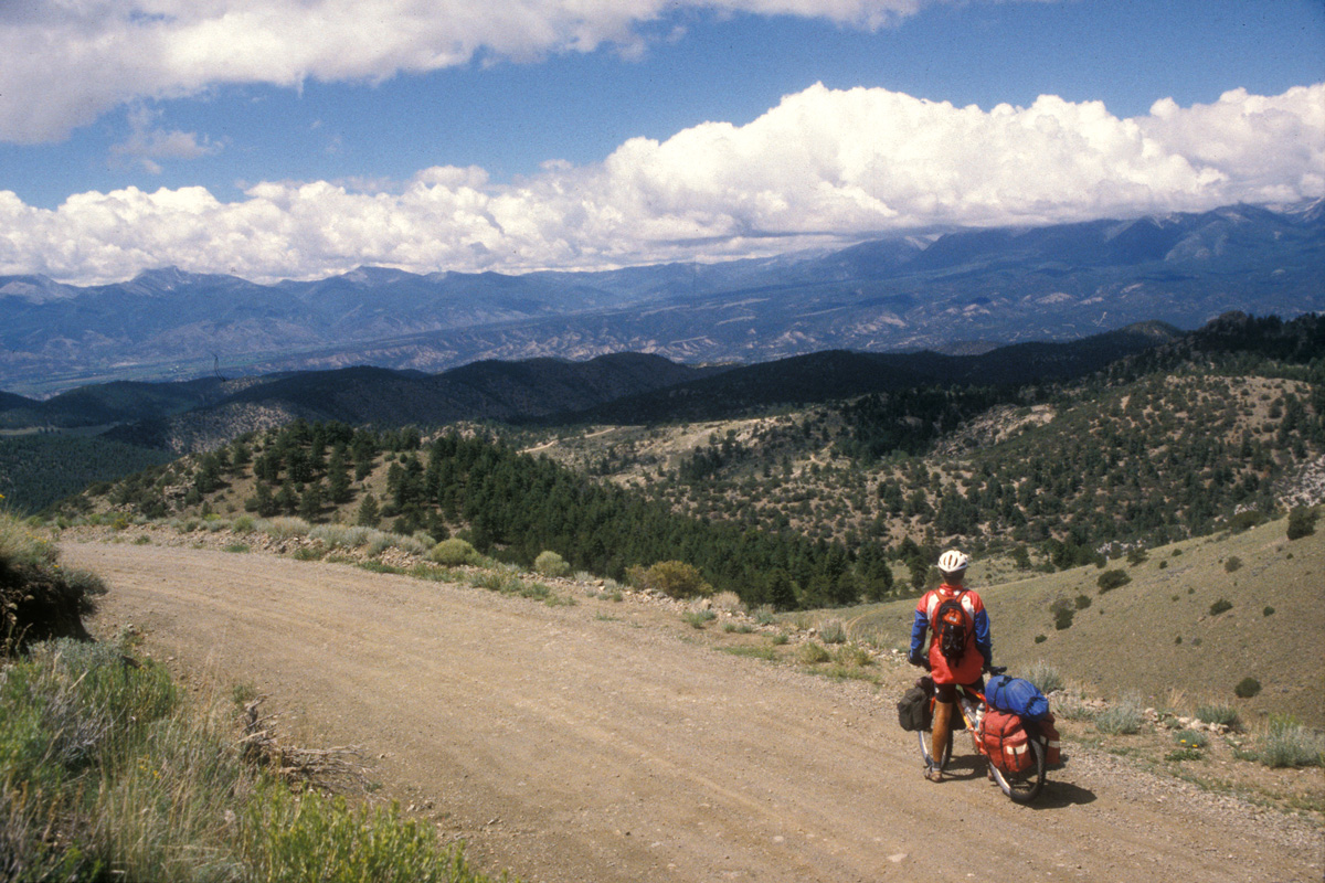 Cyclist on the Great Divide Mountain Bike Route