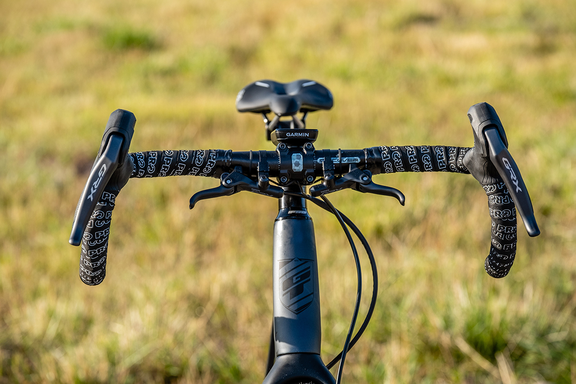 Shimano GRX brake levers also offer powerful stopping from any hand position.