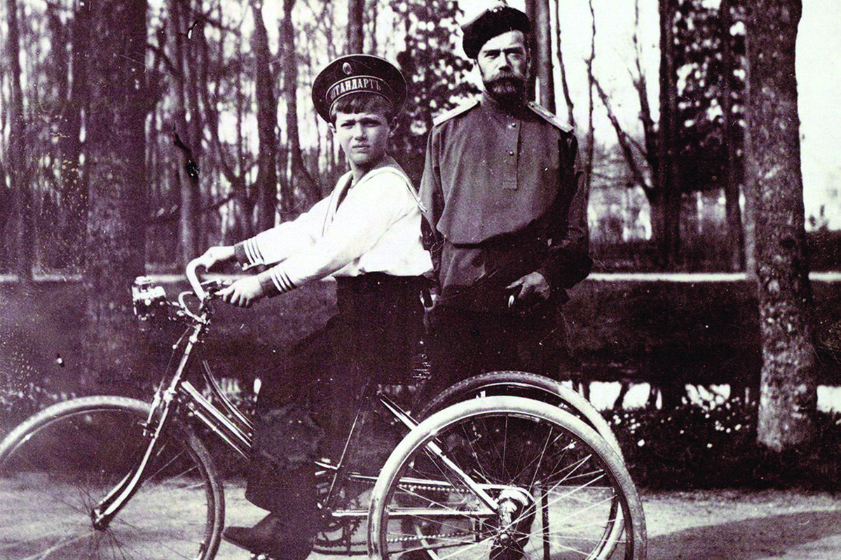 Alexei Romanov and Tsar Nicholas II.