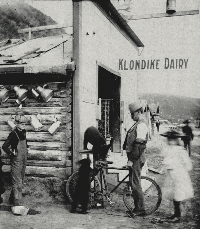 Bicycles were the conveyance of choice during the Klondike Gold Rush