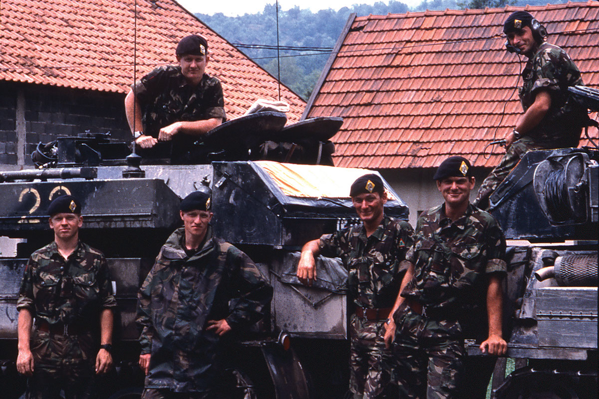Willie Weir pedals through Bosnia after the war