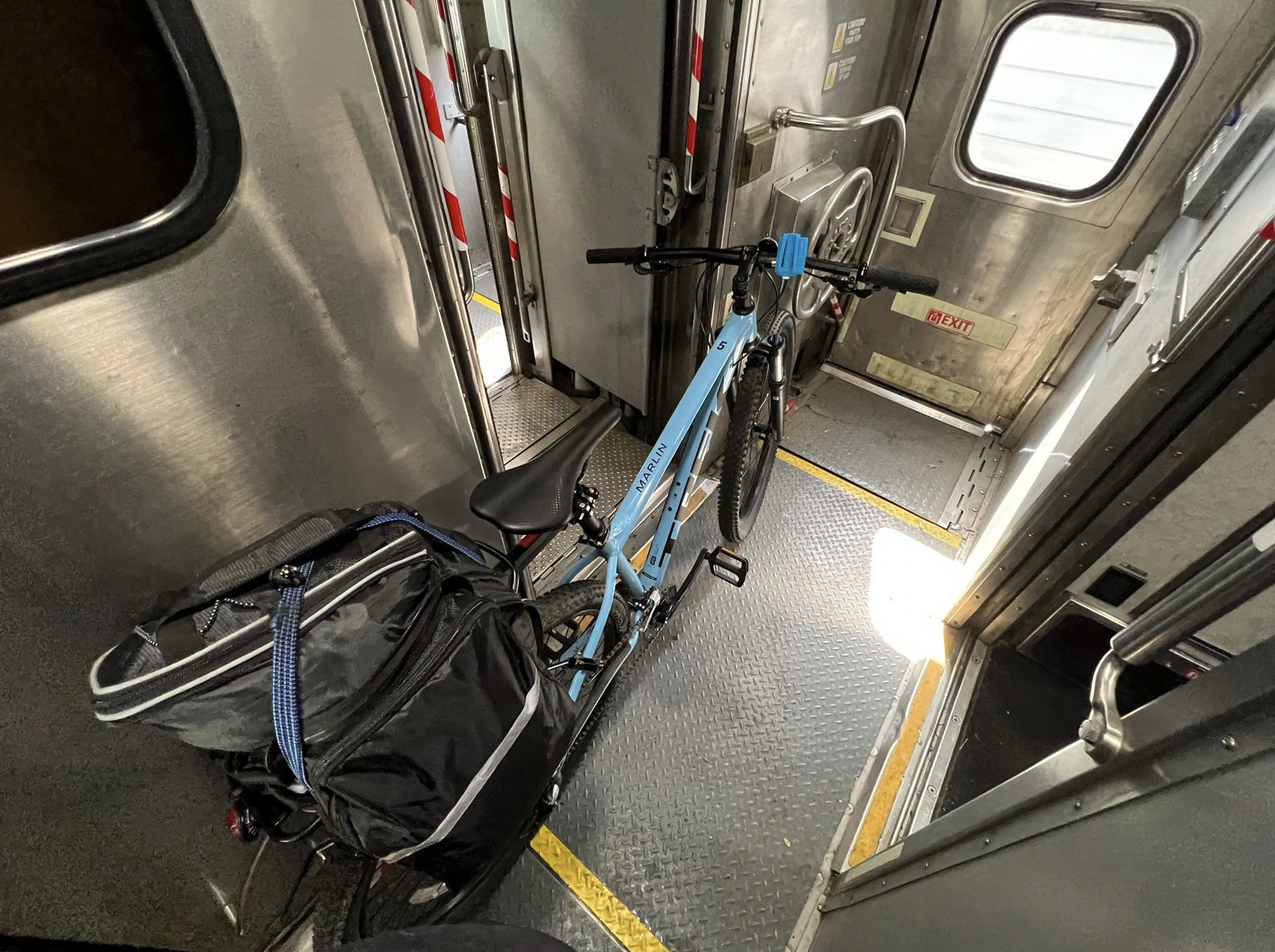 bike on a train 