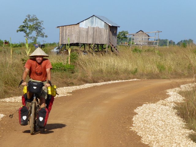 Willie rides in Cambodia