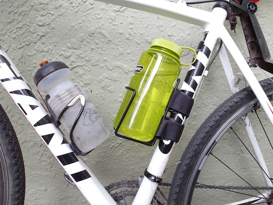 velcro bike water bottle holder