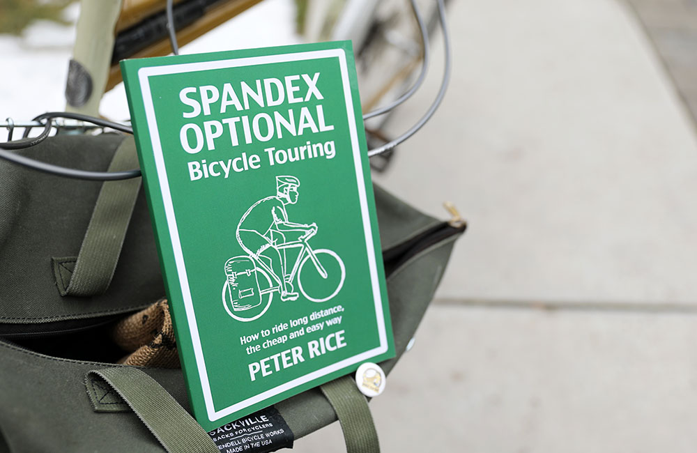 Book review of Spandex Optional Bicycle Touring: How to Ride Long Distance, the Cheap and Easy Way by Peter Rice