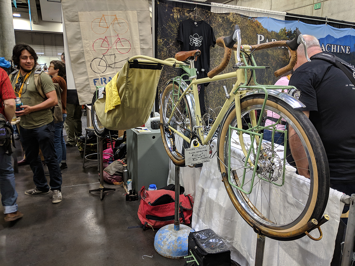 Frances Cycles Tourist bike with matching Farfarer trailer.