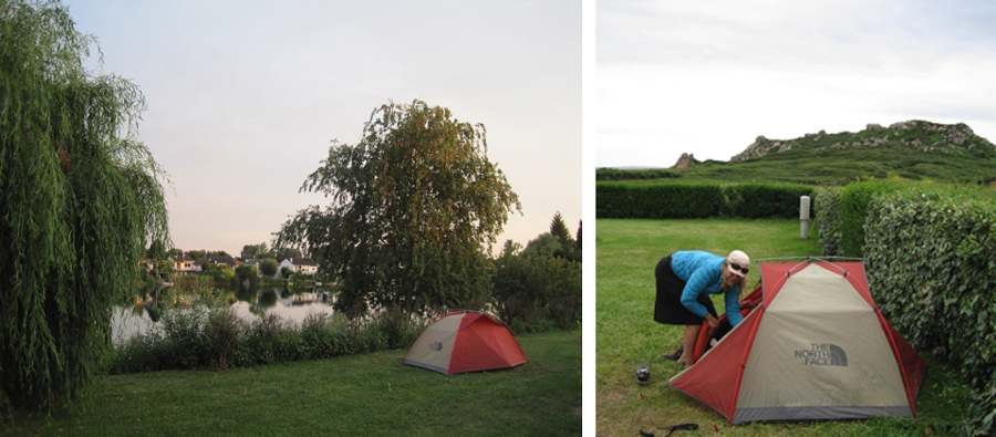 Camping while bike touring in Europe