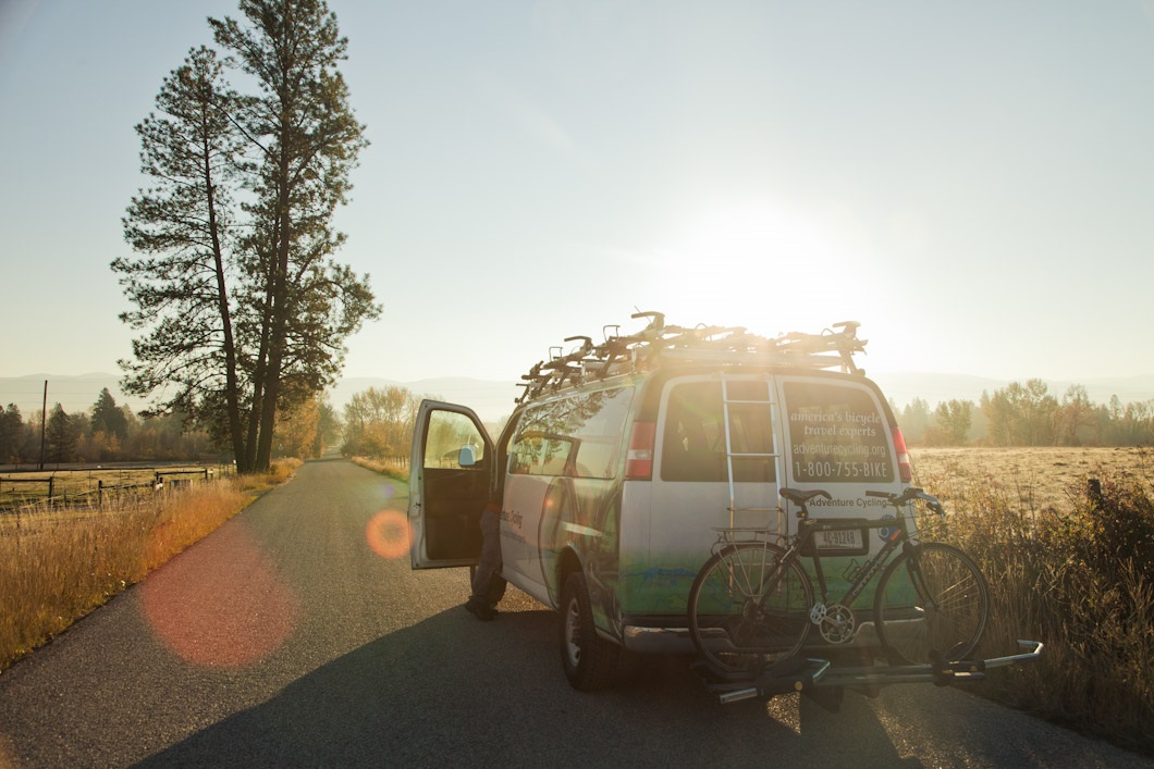 Supported touring often involves an organized group tour with some sort of support vehicle.