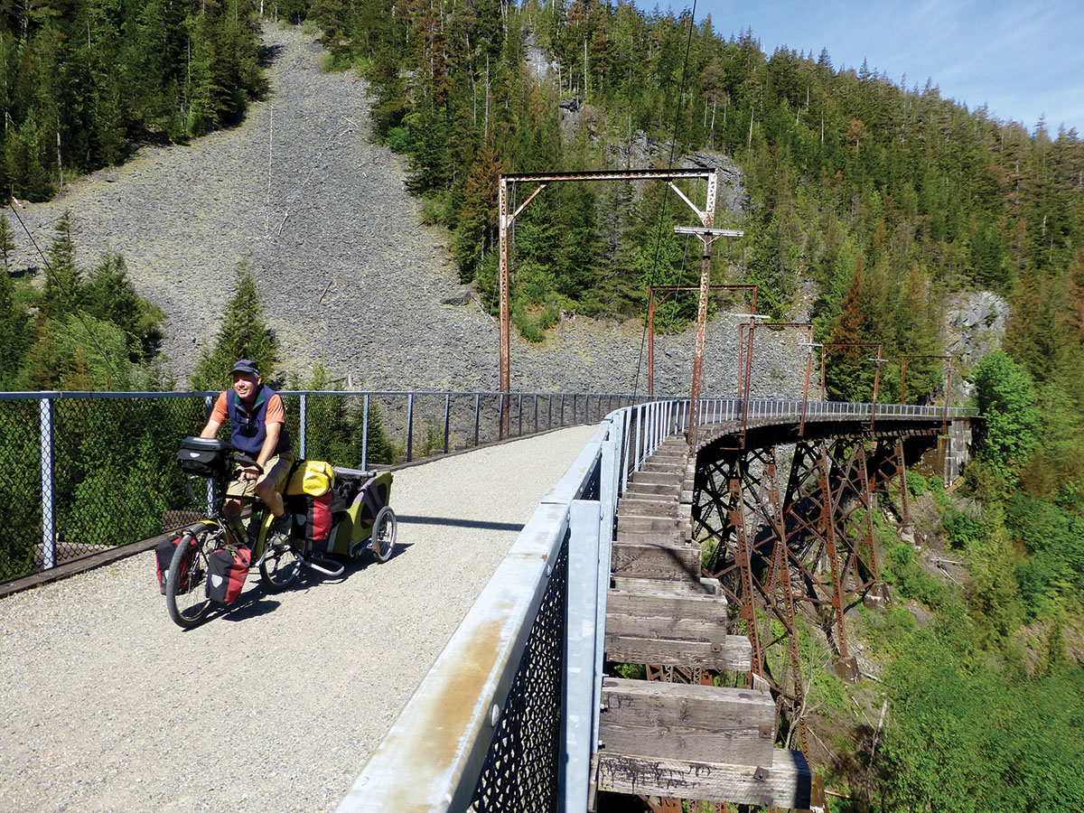 A rescued dog travels a rescued trail