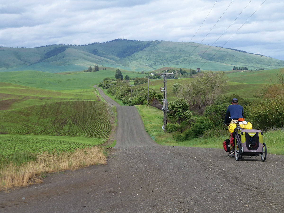 A rescued dog travels a rescued trail.