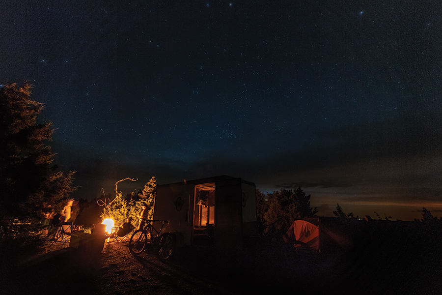 Night on the Maah Daah Hey trail.