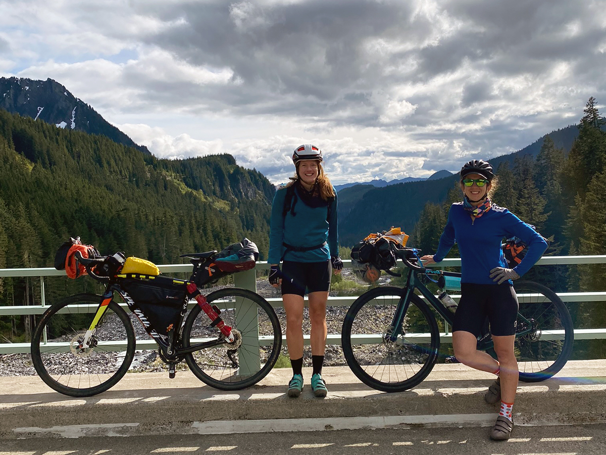 Mary and Laura cycle the Washington Parks 2 Route