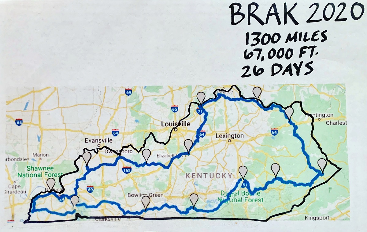 Sydney's printed map of BRAK 2020
