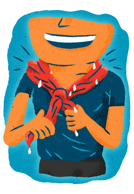 Wet bandana illustration by Daniel Mrgan