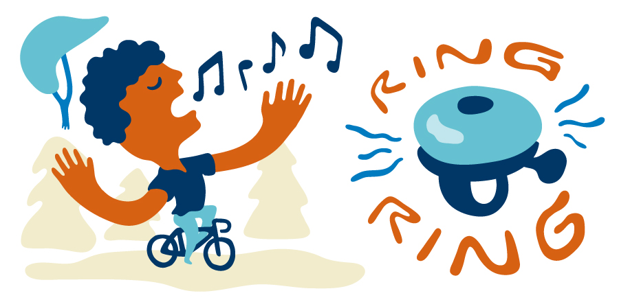 Singing and ringing your bike bell are simple ways to keep bears at bay in bear country.