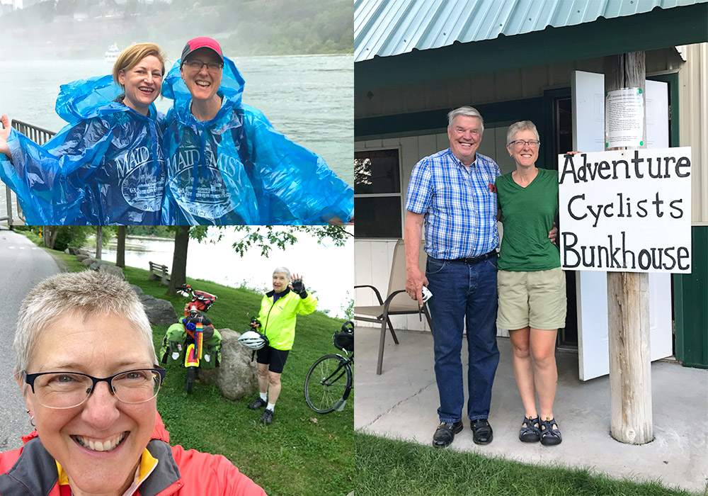 Jenn loves seeing friends while bike touring.