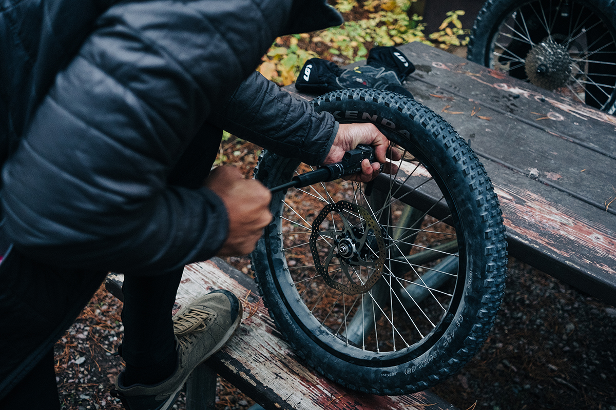 bikepacking with the bike friday all-packa in montana