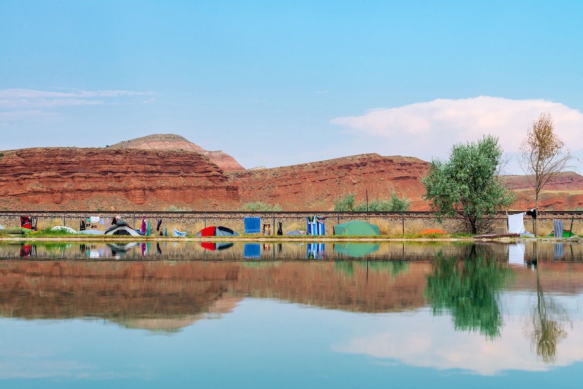 A bike camp near Thermopolis, Wyoming