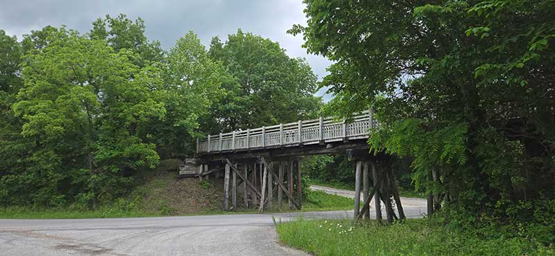 A bridge on the Frisco Highline Trail