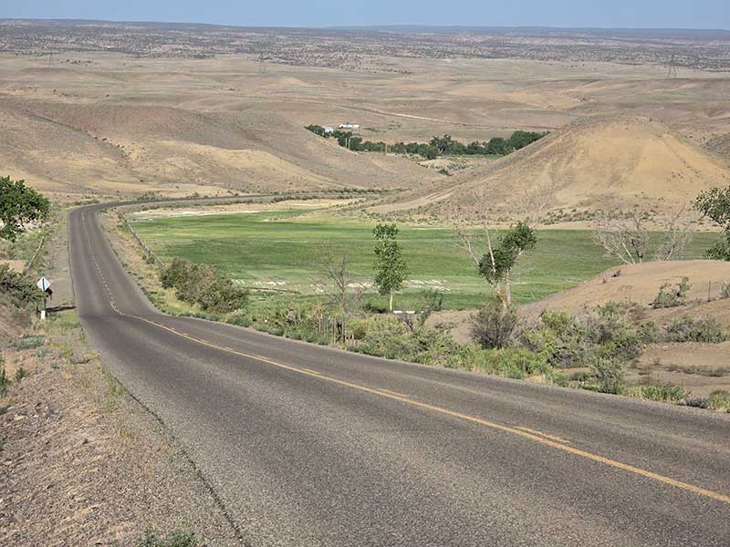 The high desert landscape near Delta