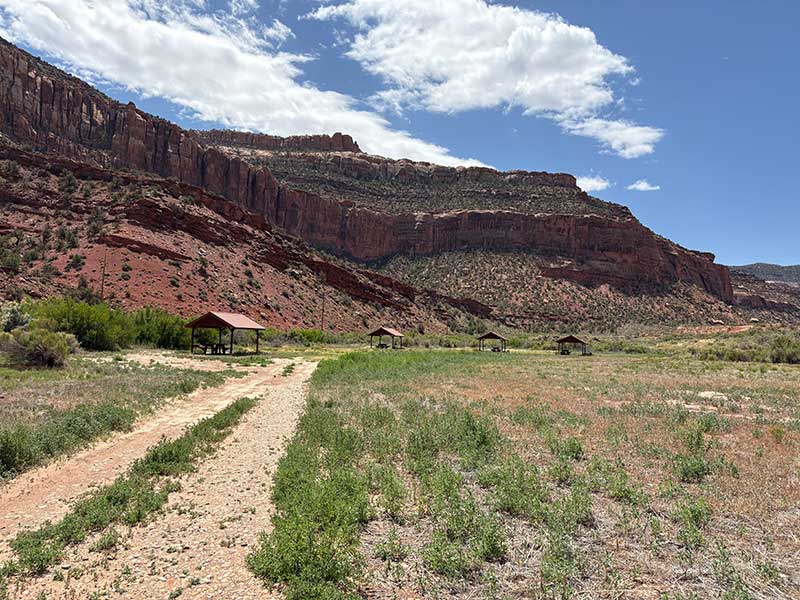 Scenic views at Bedrock Campground in the Paradox Valley