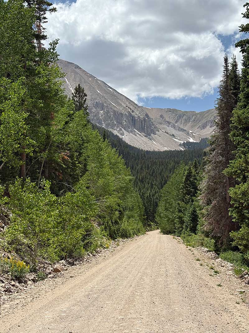 The climb toward Geyser Pass in the La Sal Mountains