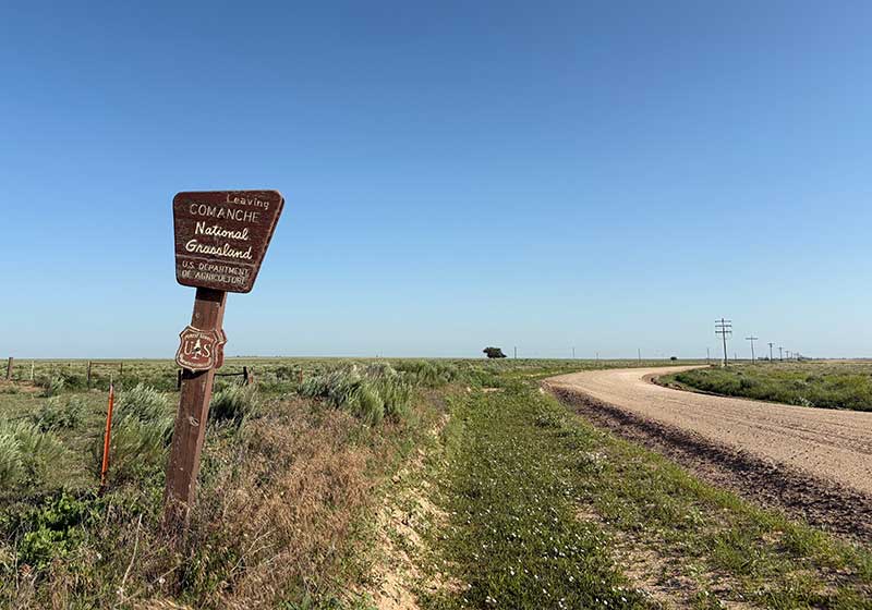 Comanche National Grassland between Elkhart and Springfield