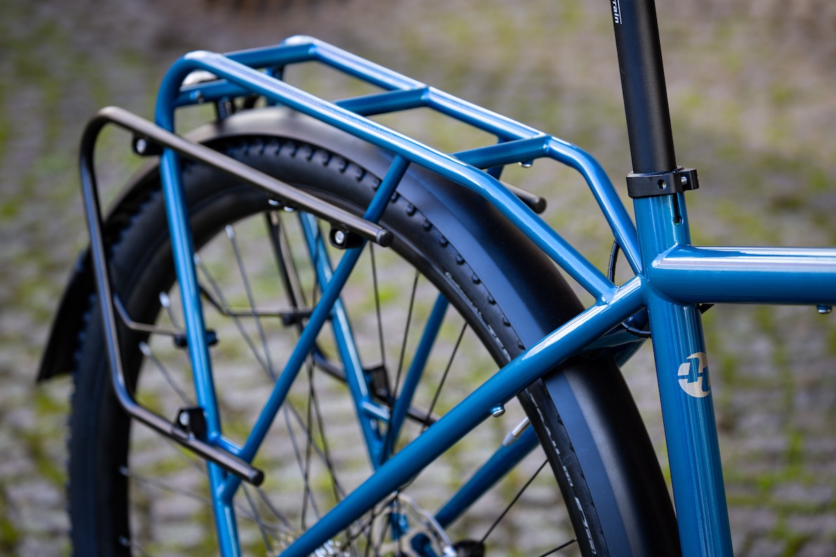 A close up of the Blueridge's integrated rear rack