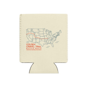 Golden Gravel Trail Map Can Cooler