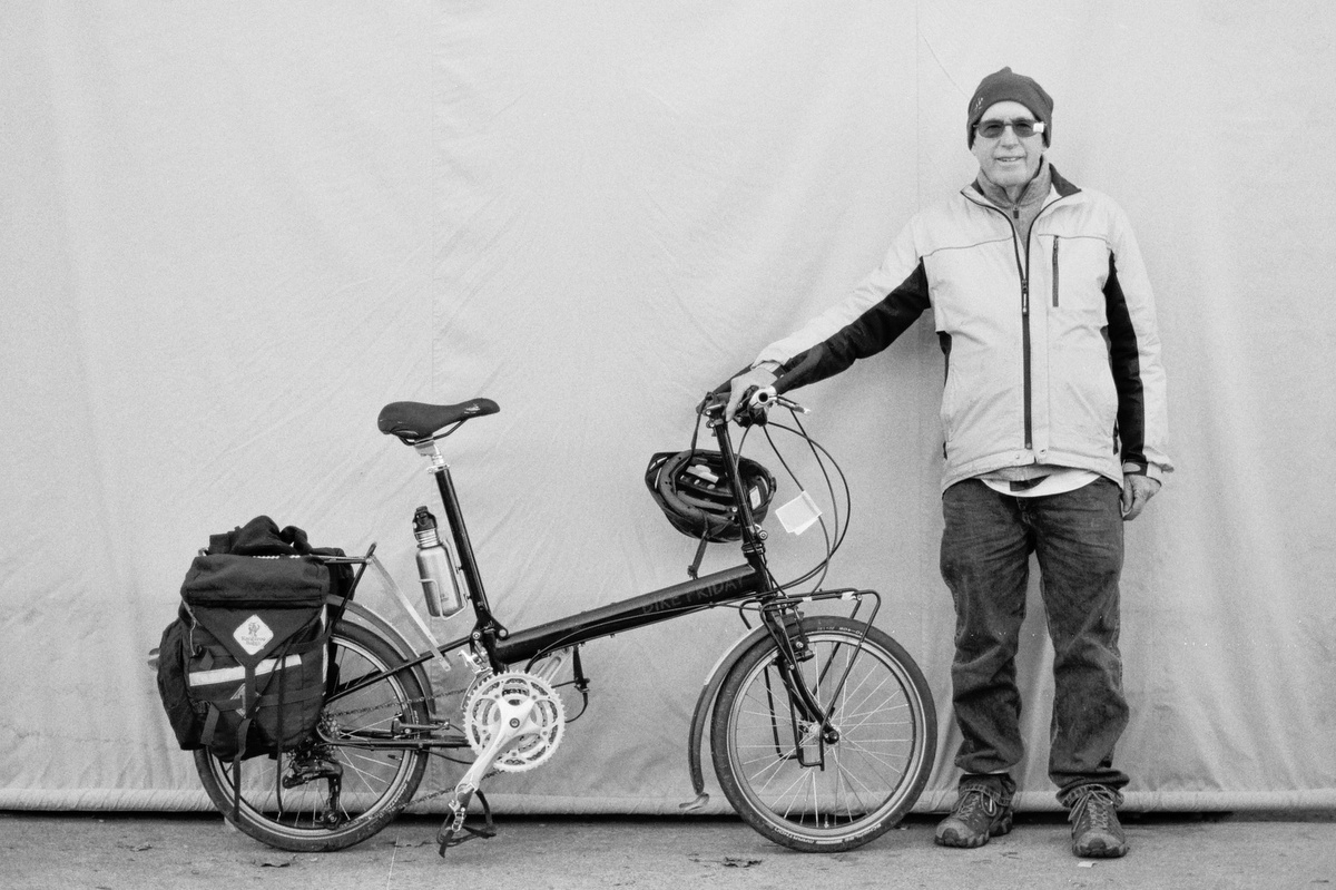 Adventure Cycling Cofounder Greg Siple with his bike
