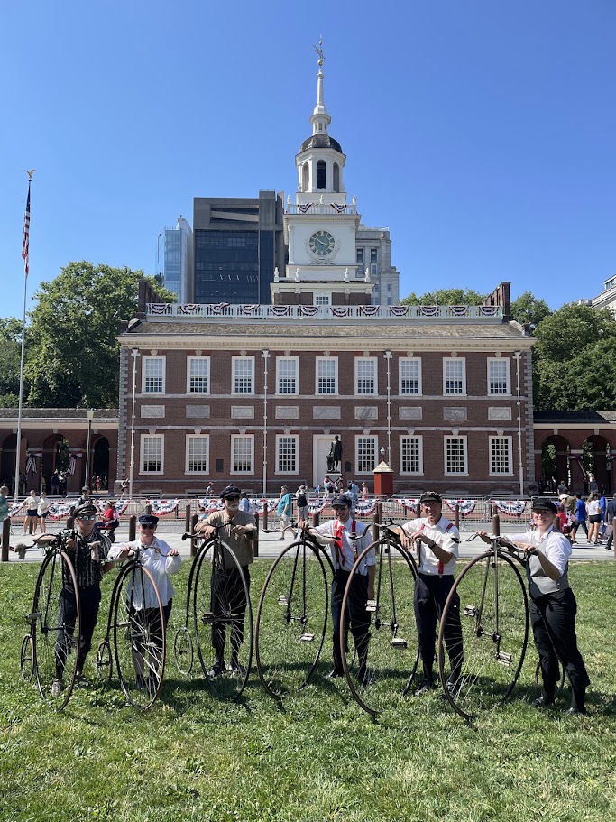 The Wheelmen at Independence Hall.