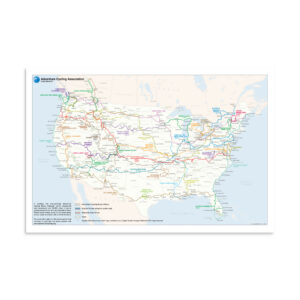 Adventure Cycling Route Network Map Poster